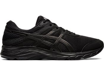 Black / Black Asics GEL-CONTEND 6 Men's Running Shoes | SMSE1725