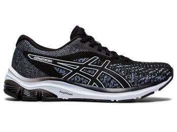 Black / Black Asics GEL-PULSE 12 Knit Women's Running Shoes | DCSU2260