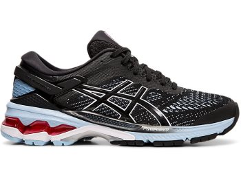 Black / Blue Asics GEL-KAYANO 26 Women's Running Shoes | CTGB5670