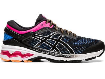 Black / Blue Asics GEL-KAYANO 26 Women's Running Shoes | UKXB0176