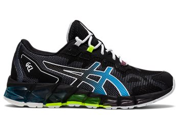 Black / Blue Asics GEL-QUANTUM 360 6 GS Kids' Sneakers | AHHD0922