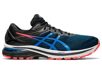 Black / Blue Asics GT-2000 9 (4E) Men's Running Shoes | FQXS4710