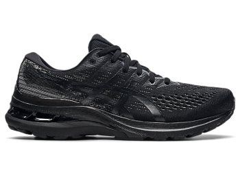 Black / Deep Grey Asics GEL-KAYANO 28 Men's Running Shoes | CVIM1560