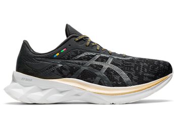 Black / Deep Grey Asics NOVABLAST Men's Running Shoes | USGT8124