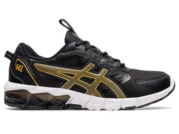 Black / Gold Asics GEL-QUANTUM 90 3 GS Kids' Sneakers | YIDC4054