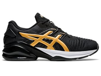 Black / Gold Asics GEL-QUANTUM INFINITY JIN Women's Sneakers | BIXV0570