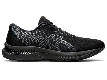 Black / Grey Asics GEL-CUMULUS 22 Men's Running Shoes | DCPD3376