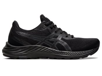 Black / Grey Asics GEL-EXCITE 8 Women's Running Shoes | WNAL4528