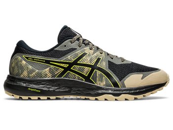 Black / Light Green Asics GEL-SCRAM 6 Men's Trail Running Shoes | EOXV3529