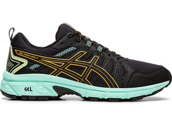 Black / Orange Asics GEL-VENTURE 7 Women's Running Shoes | VLXM7708