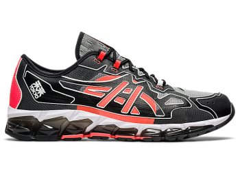 Black / Orange Red Asics GEL-QUANTUM 360 6 Men's Sneakers | FLAY9538