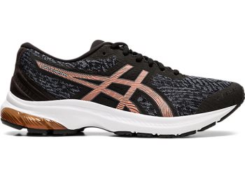 Black / Rose Gold Asics GEL-KUMO LYTE (D) Women's Running Shoes | PUGY7136