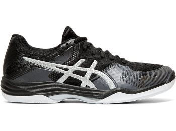 Black / Silver Asics GEL-Tactic 2 Women's Volleyball Shoes | UNZG6495