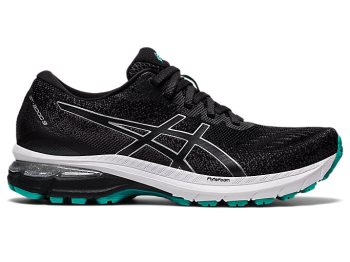 Black / Silver Asics GT-2000 9 KNIT Women's Running Shoes | UMJN0800