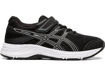 Black / White Asics Contend 6 PS Kids' Sneakers | BWCY8974