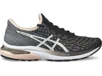 Black / White Asics GEL-CUMULUS 22 KNIT Women's Running Shoes | VYPW0032