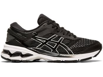 Black / White Asics GEL-KAYANO 26 (D) Women's Running Shoes | WGWA9916