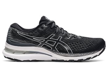 Black / White Asics GEL-KAYANO 28 Women's Running Shoes | LBNV2803