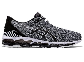 Black / White Asics GEL-QUANTUM 360 5 KNIT Men's Sneakers | TFVQ5563