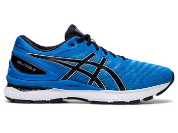 Blue / Black Asics GEL-Nimbus 22 Men's Running Shoes | SXTR5047