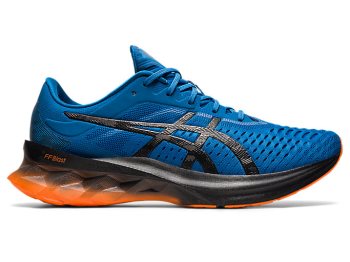 Blue / Black Asics NOVABLAST Men's Running Shoes | HRLZ6724