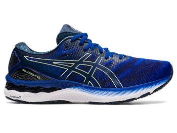 Blue / Light Green Asics GEL-NIMBUS 23 Men's Running Shoes | NXVP2626