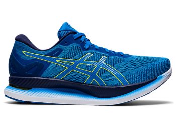 Blue / Light Green Asics GLIDERIDE Men's Running Shoes | QMAO0175