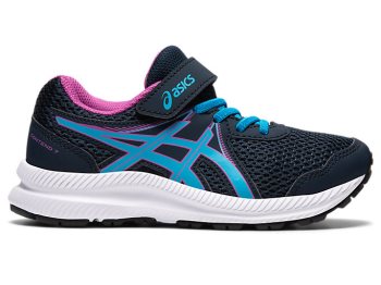 Blue / Light Turquoise Asics CONTEND 7 PS Kids' Sneakers | ZSED2530