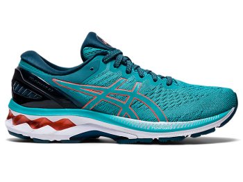 Blue / Orange Red Asics GEL-KAYANO 27 Women's Running Shoes | CTMB6468