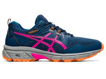 Blue / Pink Asics GEL-VENTURE 8 (D) Women's Trail Running Shoes | BQYV0929