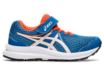 Blue / White Asics CONTEND 7 PS Kids' Sneakers | EVRI8005