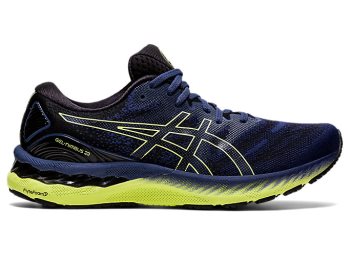 Blue / Yellow Asics GEL-NIMBUS 23 Men's Running Shoes | BOJL7126