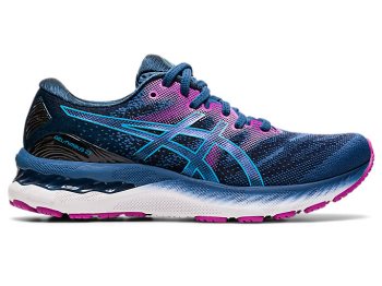 Dark Grey / Light Turquoise Asics GEL-NIMBUS 23 Women's Running Shoes | JYBM9776