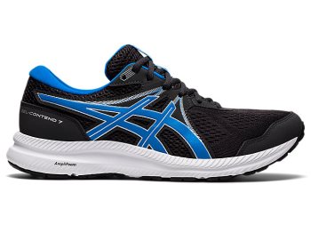 Deep Grey / Blue Asics GEL-CONTEND 7 Men's Running Shoes | GOHC7095