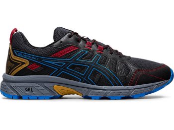 Deep Grey / Blue Asics GEL-VENTURE 7 Men's Trail Running Shoes | UWGY2909