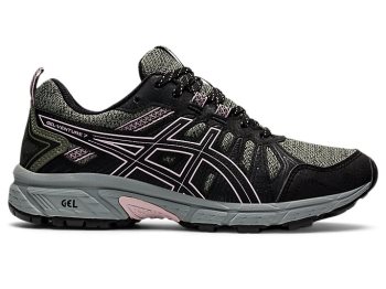 Green / Rose Asics GEL-VENTURE 7 Women's Trail Running Shoes | ZMXM8719