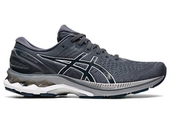 Grey / Blue Asics GEL-KAYANO 27 Men's Running Shoes | UVOO7739