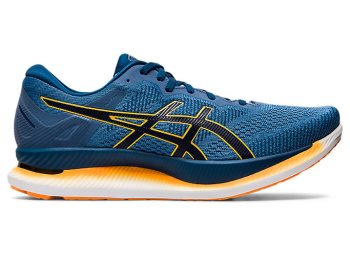 Grey / Blue Asics GLIDERIDE Men's Running Shoes | JGRI6268