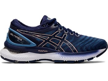 Grey / Navy Asics GEL-Nimbus 22 (D) Women's Running Shoes | TZSJ2438