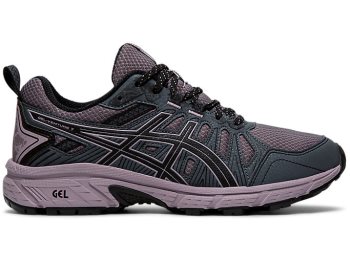 Grey / Purple Asics GEL-VENTURE 7 Women's Running Shoes | YHTA0196