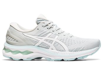 Grey / White Asics GEL-KAYANO 27 Women's Running Shoes | VTWO4296