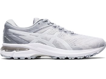 Grey / White Asics GT-2000 8 Women's Running Shoes | JRFD9161