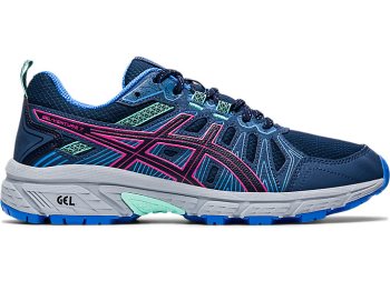 Navy / Pink Asics GEL-VENTURE 7 Women's Running Shoes | UCBW6530