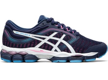 Navy / White Asics GEL-ZIRUSS 3 Women's Running Shoes | QGKY1460