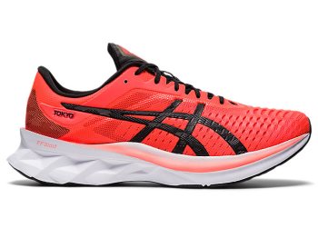 Orange Red / Black Asics NOVABLAST Men's Running Shoes | DBMM6871