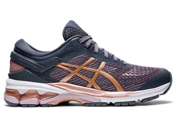 Rose Gold Asics GEL-KAYANO 26 Women's Running Shoes | XIBN8438