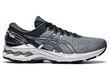 Silver Asics GEL-KAYANO 27 PLATINUM Men's Running Shoes | HJPT8820