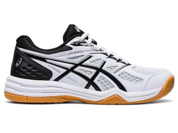 White / Black Asics UPCOURT 4 GS Kids' Sneakers | OPOR7437