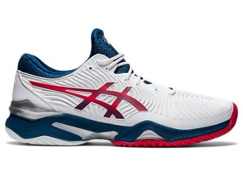 White / Blue Asics COURT FF 2 Men's Tennis Shoes | GJMF2113