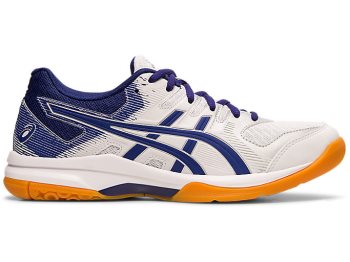 White / Blue Asics GEL-ROCKET 9 Women's Volleyball Shoes | YTLP2220